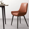 Faux Leather Upholstered Parsons Dining Chair Black Image - 9