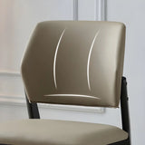 Faux Leather Upholstered Wooden Frame Dining Side Chair Image - 12