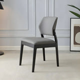 Faux Leather Upholstered Wooden Frame Dining Side Chair Image - 69