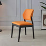 Faux Leather Upholstered Wooden Frame Dining Side Chair Image - 24