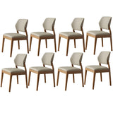 Faux Leather Upholstered Wooden Frame Dining Side Chair Image - 33