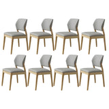 Faux Leather Upholstered Wooden Frame Dining Side Chair Image - 53