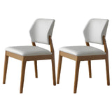 Faux Leather Upholstered Wooden Frame Dining Side Chair Image - 60