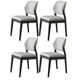 Faux Leather Upholstered Wooden Frame Dining Side Chair Image - 66