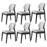 Faux Leather Upholstered Wooden Frame Dining Side Chair Image - 67