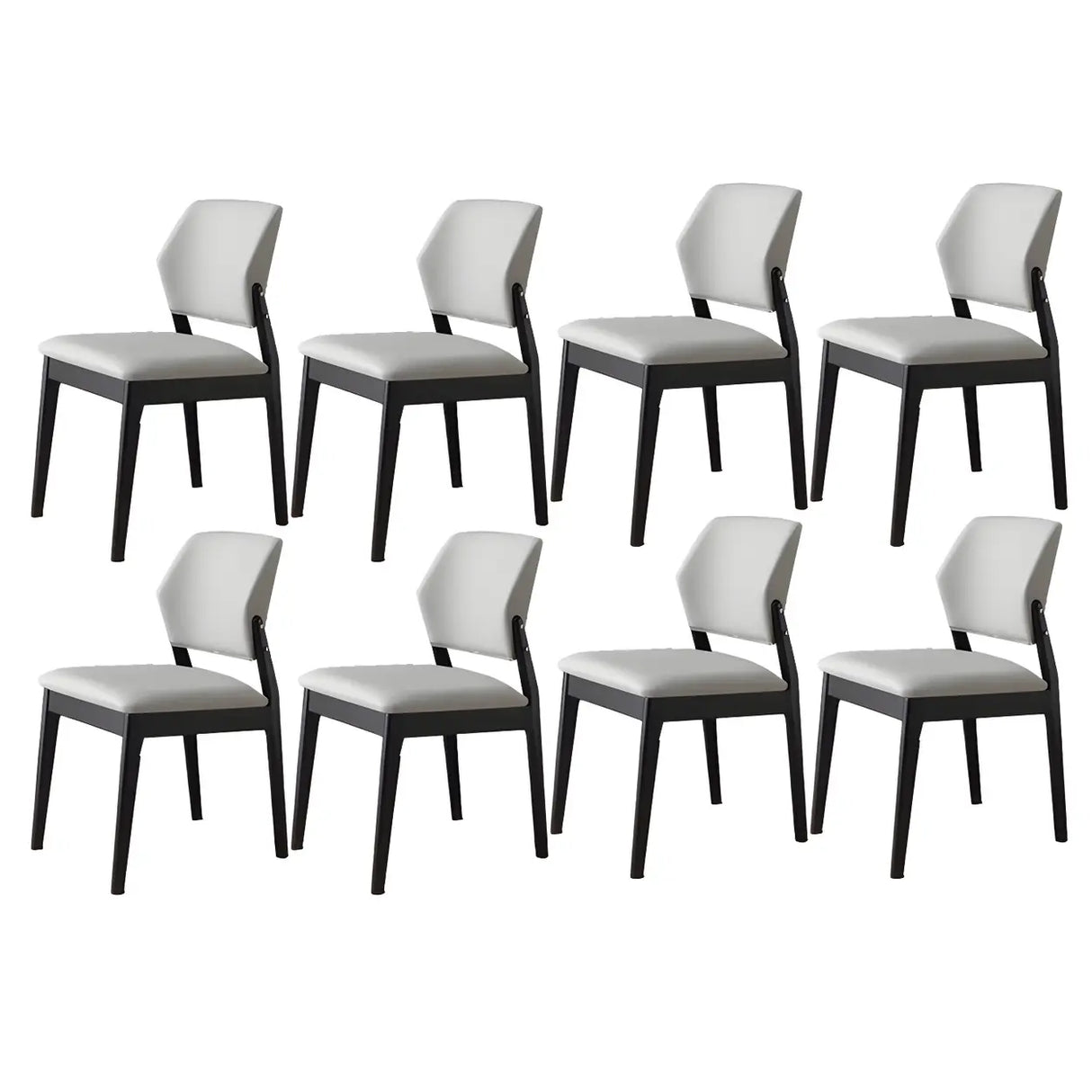 Faux Leather Upholstered Wooden Frame Dining Side Chair Image - 68
