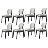 Faux Leather Upholstered Wooden Frame Dining Side Chair Image - 68