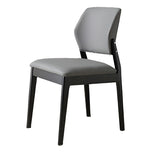 Faux Leather Upholstered Wooden Frame Dining Side Chair Image - 9