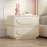 Faux Leather Wood Short Height Drawers Kids Nightstand Image - 4