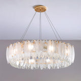 Feather Transparent Crystal Chandelier Kit Adjustable Height Image - 14