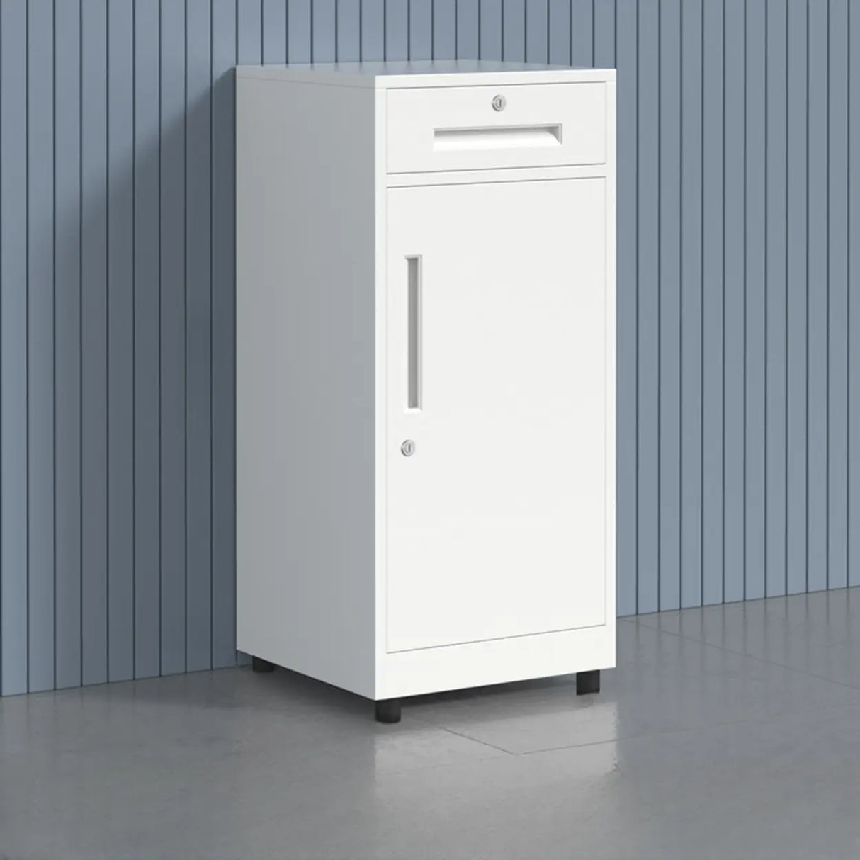 Fire Resistant Vertical Filing Cabinet with Lock and Casters Image - 11