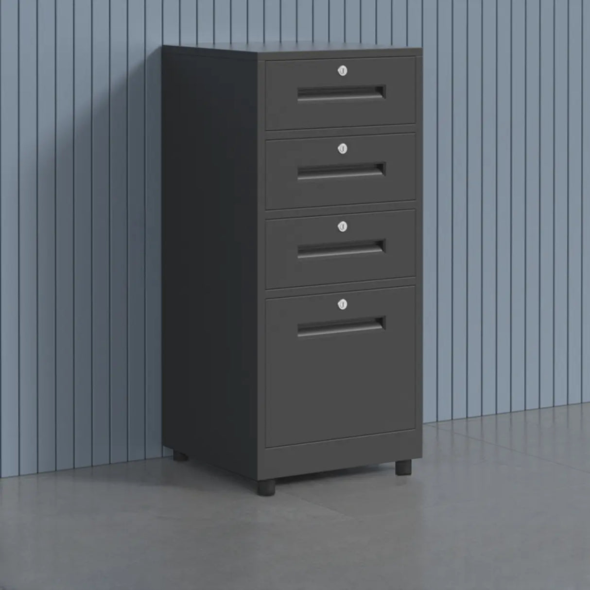 Fire Resistant Vertical Filing Cabinet with Lock and Casters Image - 26
