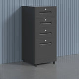 Fire Resistant Vertical Filing Cabinet with Lock and Casters Image - 26