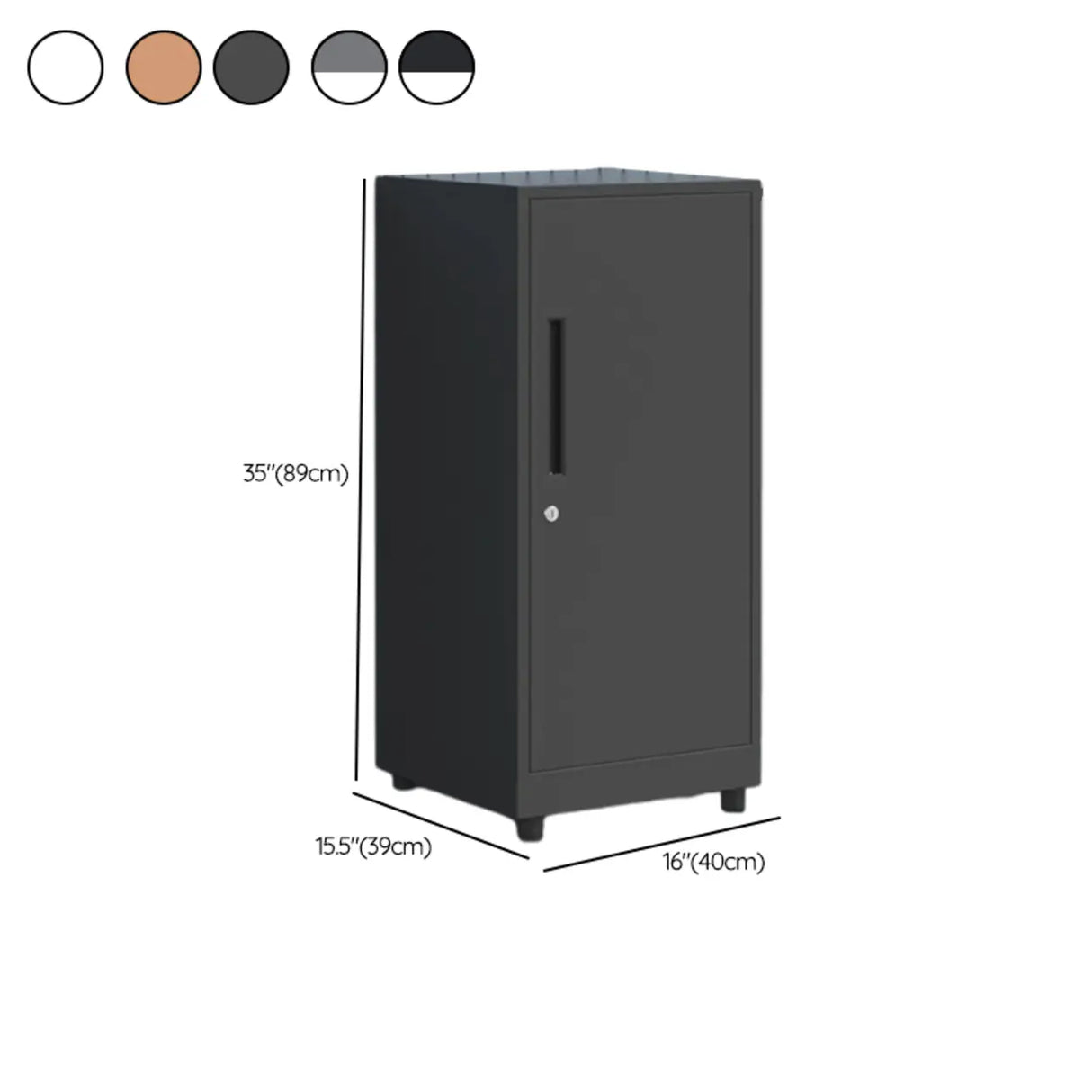 Fire Resistant Vertical Filing Cabinet with Lock and Casters 