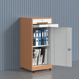 Fire Resistant Vertical Filing Cabinet with Lock and Casters Image - 6