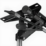 Fixed Arm Black Adjustable Ergonomic Leather Office Chair Image - 12