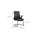 Fixed Arms Grey Ergonomic Fabric Office Chair with Wheels Image - 10