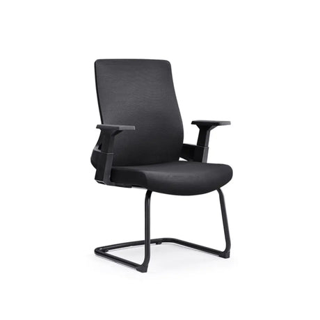 Fixed Arms Grey Ergonomic Fabric Office Chair with Wheels Image - 2