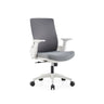 Fixed Arms Grey Ergonomic Fabric Office Chair with Wheels Image - 3