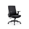 Fixed Arms Grey Ergonomic Fabric Office Chair with Wheels Image - 5