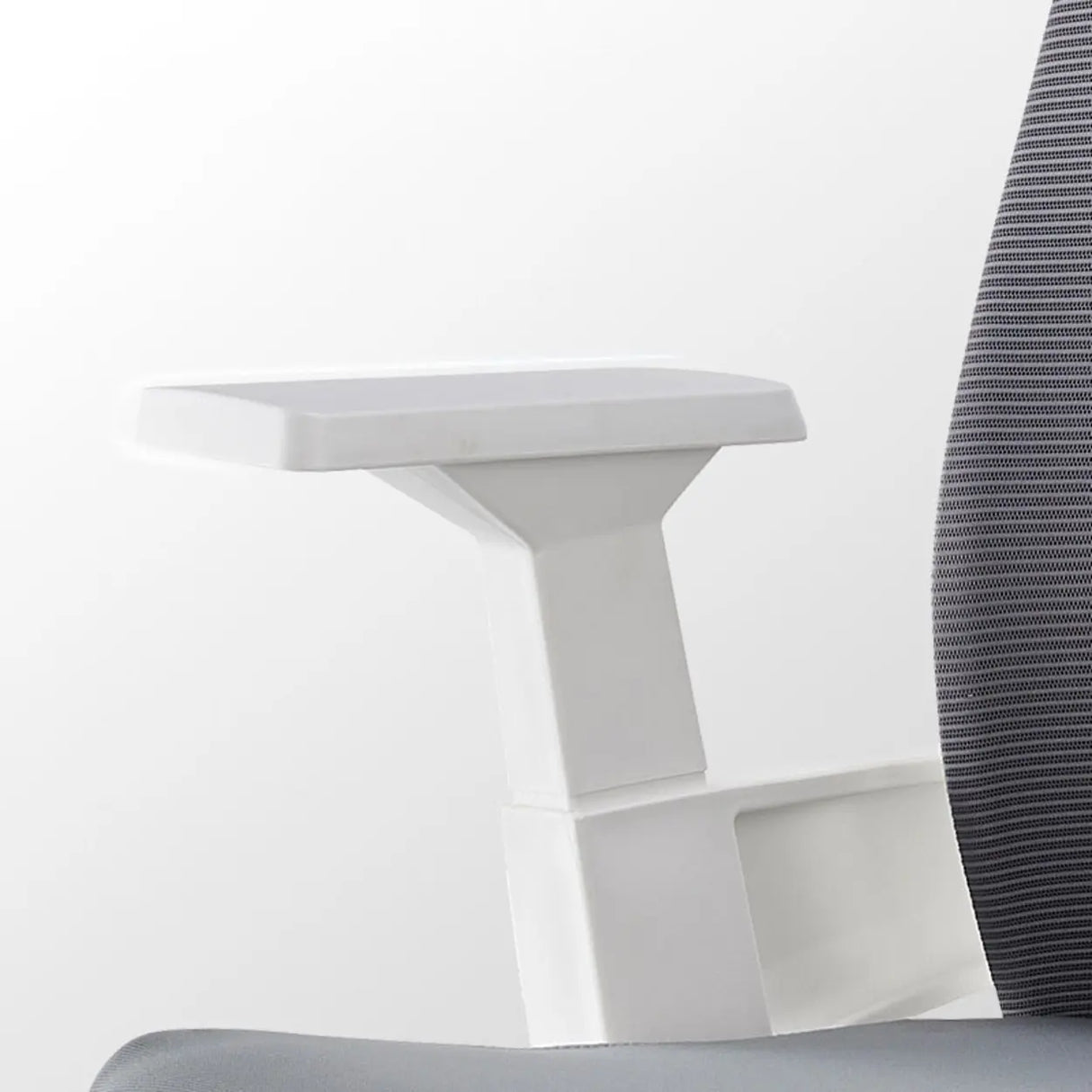 Fixed Arms Grey Ergonomic Fabric Office Chair with Wheels Image - 8