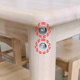 Fixed Height Rectangle Wood Kids Writing Desk for Four Image - 10