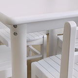 Fixed Height Rectangle Wood Kids Writing Desk for Four Image - 13