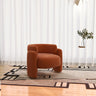 Flannel Curved Back Memory Foam Fill Barrel Chair Image - 5