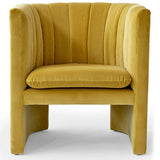 Flannel Fabric Tight Back Foam Fill Sled Arm Chair Image - 13