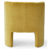 Flannel Fabric Tight Back Foam Fill Sled Arm Chair Image - 14