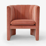 Flannel Fabric Tight Back Foam Fill Sled Arm Chair Image - 16