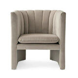 Flannel Fabric Tight Back Foam Fill Sled Arm Chair Image - 17