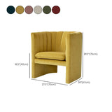 Flannel Fabric Tight Back Foam Fill Sled Arm Chair #size