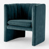 Flannel Fabric Tight Back Foam Fill Sled Arm Chair Image - 2