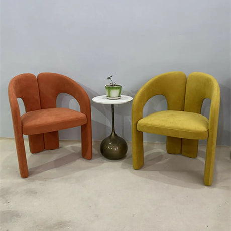 Flannel Fixed Back Metal Frame Lounge Chair with Arms Image - 1