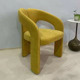 Flannel Fixed Back Metal Frame Lounge Chair with Arms Image - 2