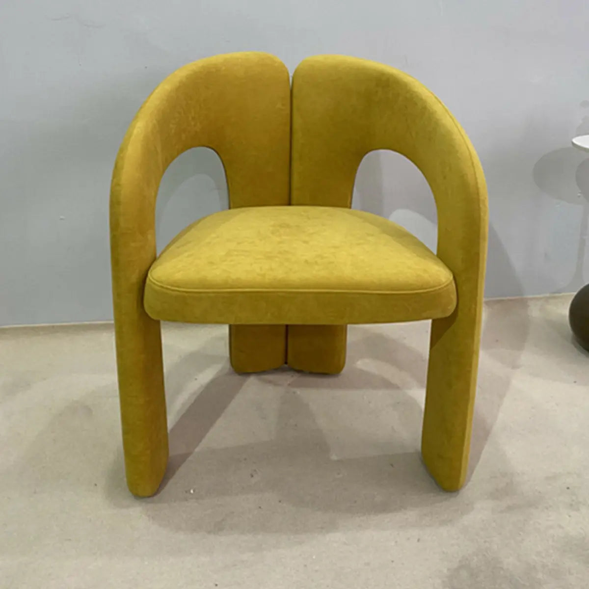 Flannel Fixed Back Metal Frame Lounge Chair with Arms Image - 3