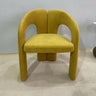 Flannel Fixed Back Metal Frame Lounge Chair with Arms Image - 3