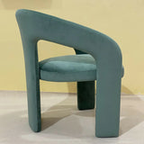 Flannel Fixed Back Metal Frame Lounge Chair with Arms Image - 4