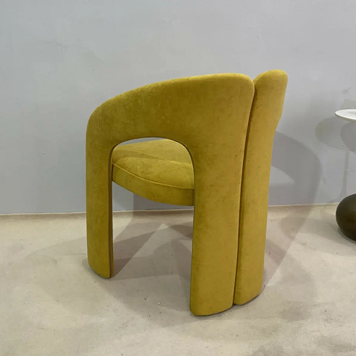 Flannel Fixed Back Metal Frame Lounge Chair with Arms Image - 7