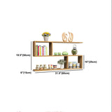 Floating Minimalist Rectangular Wood Storage Bookshelf #size