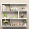 Floating Minimalist Rectangular Wood Storage Bookshelf Image - 5