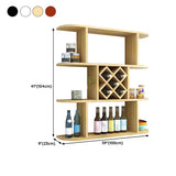 Floating White Wall-Mounted Wood Wine Rack Holder #size