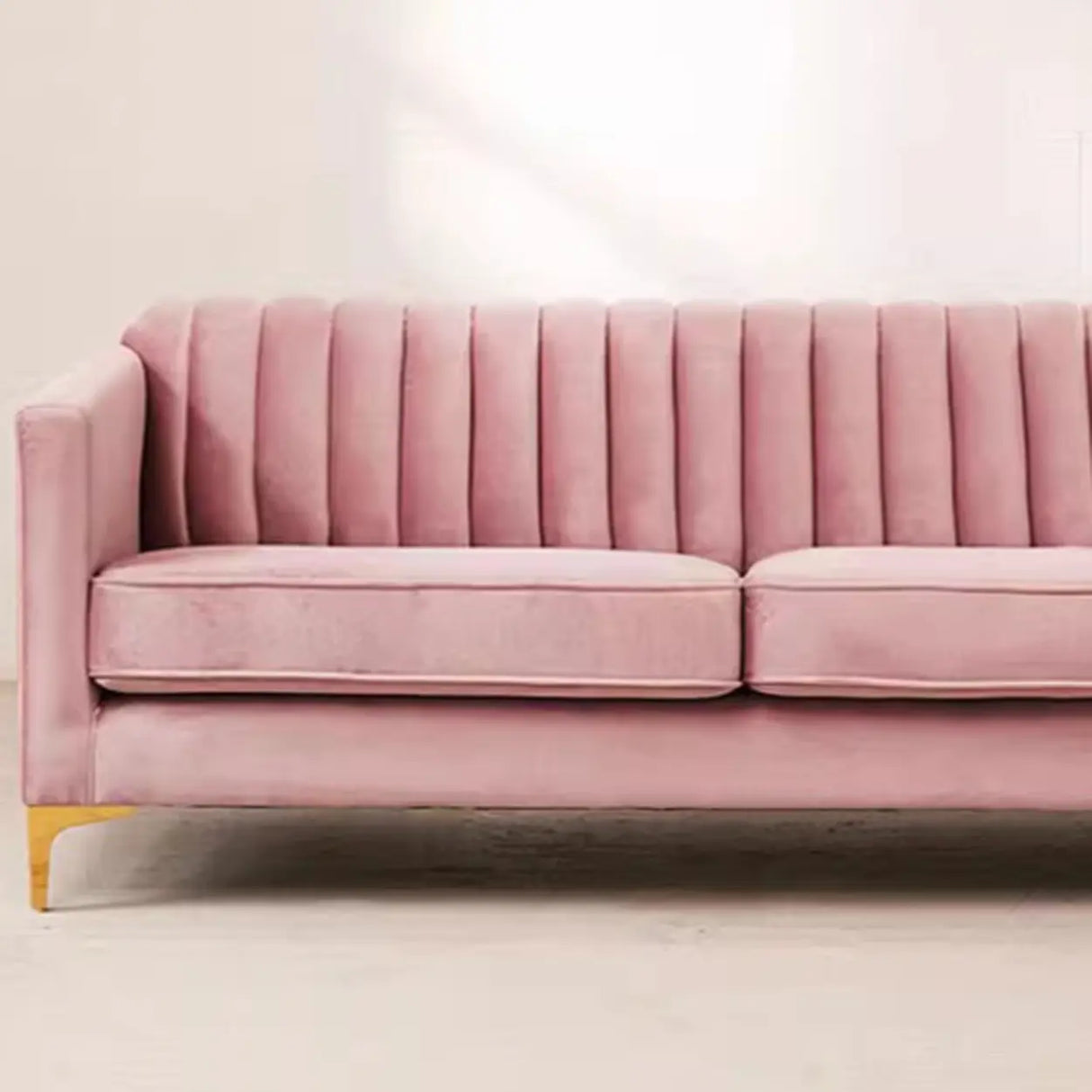 Flocked Slipcover Sewn Pillow Back Square Arm Loveseat Image - 6