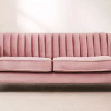 Flocked Slipcover Sewn Pillow Back Square Arm Loveseat Image - 8