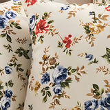 Floral Curved Fabric Solid Color Chaise Sofa Lounge Image - 10