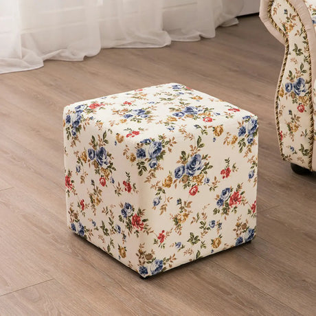 Floral Curved Fabric Solid Color Chaise Sofa Lounge Image - 2