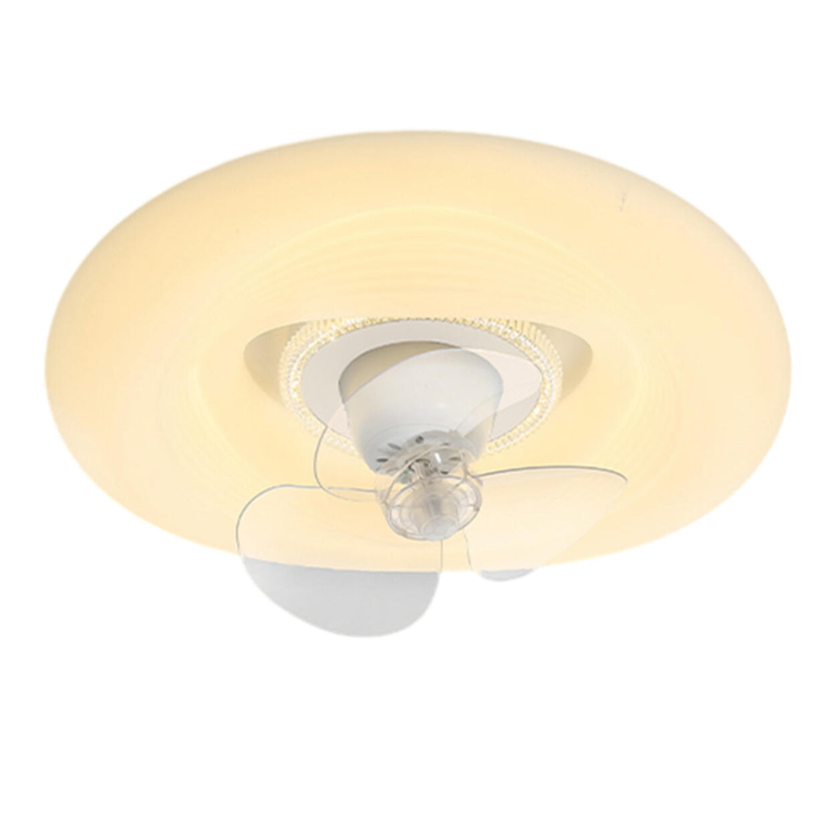 Flower Remote Flush Mount Ceiling Fan with LED Light Image - 10