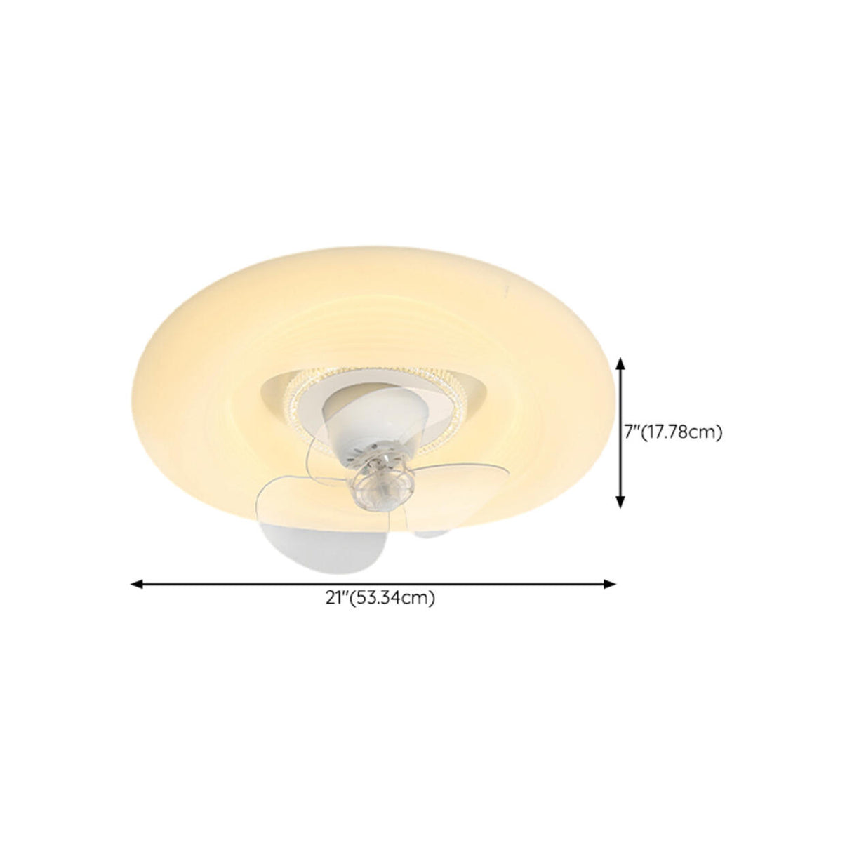 Flower Remote Flush Mount Ceiling Fan with LED Light Image - 16