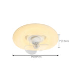 Flower Remote Flush Mount Ceiling Fan with LED Light Image - 16